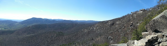 panorama of blue ridge mountains