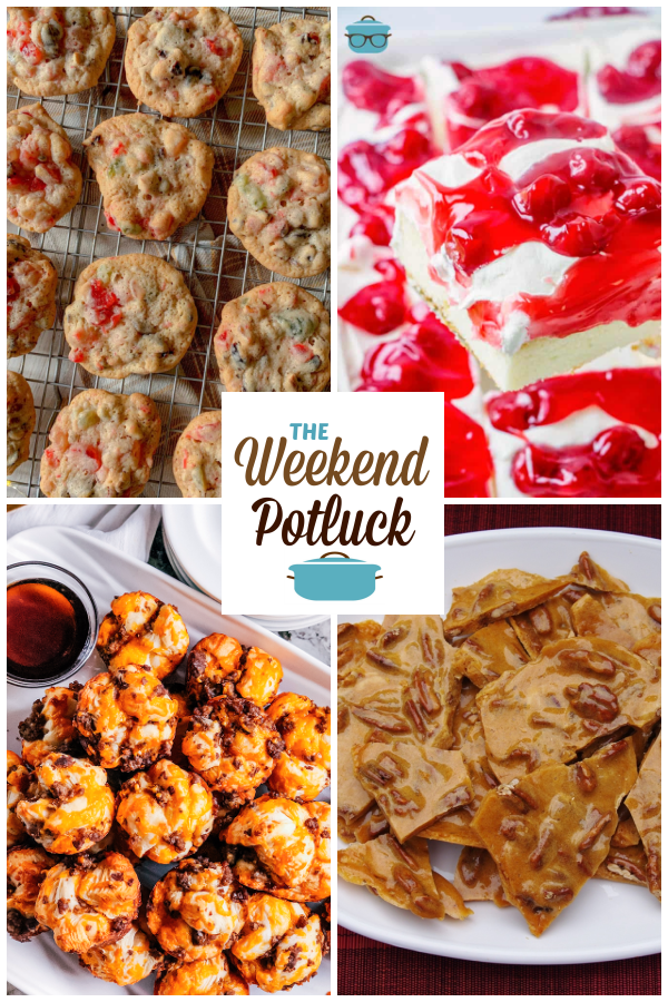 A virtual recipe swap with Pineapple Cherry Nut Cookies, Cherries in the Snow Poke Cake, Sausage Breakfast Muffins, Easy Microwave Pecan Brittle and dozens more!