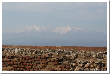 View of Pyrenees in distance