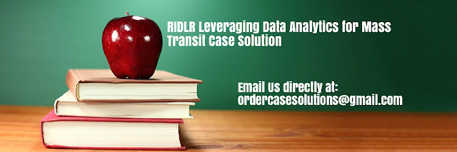 RIDLR Leveraging Data Analytics Mass Transit Case Solution