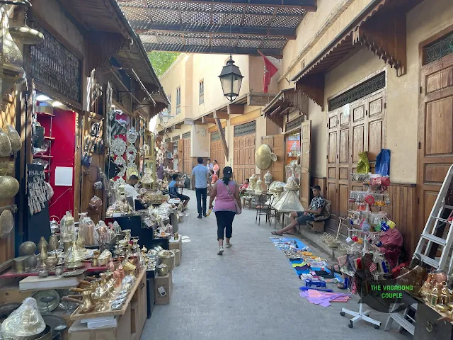 Rue Seffarine towards Place Seffarine, Fes el-Bali, Medina of Fez, Fez, Morocco, Africa