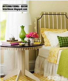 padded headboard, striped headboard, creative headboard designs