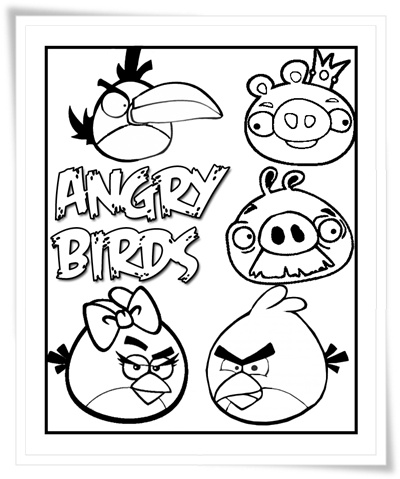 Ausmalbilder zum Ausdrucken: Ausmalbilder Angry Birds