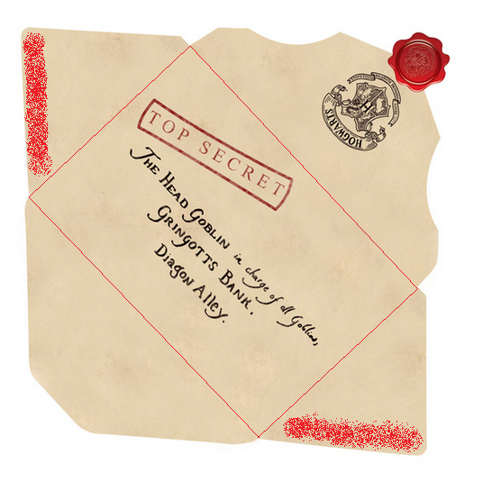 Carta de Dumbledore para o Gringotts Bank - Harry Potter 