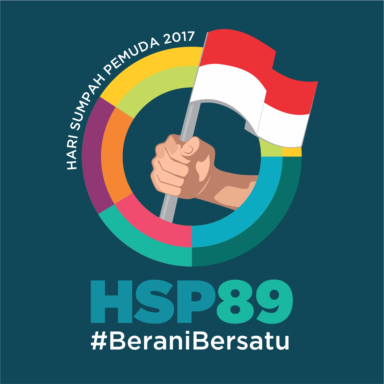 Logo Hari Sumpah Pemuda Tahun 2017 HSP 89 #BeraniBersatu 