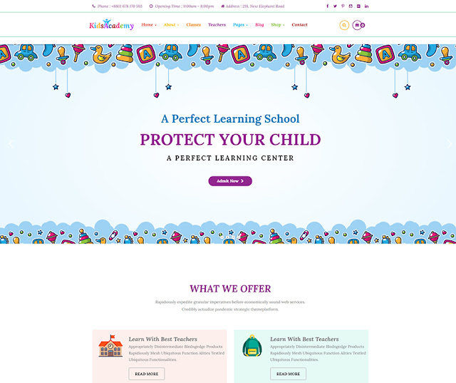 KidsAcademy - giao diện wordpress dành cho trẻ em