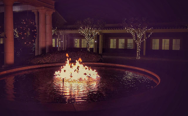 When we are talking about the fire pits in Ritz Carlton, above photograph shows fire inside the water pond. Now keep guessing how are they doing it or google about it :).