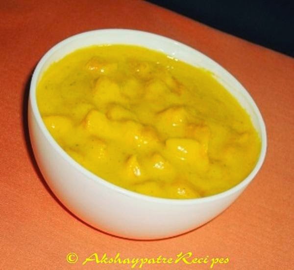 serve mango rasayana in bowl