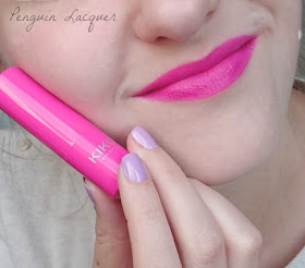 kiko active fluo neon lipstick 02 with stick