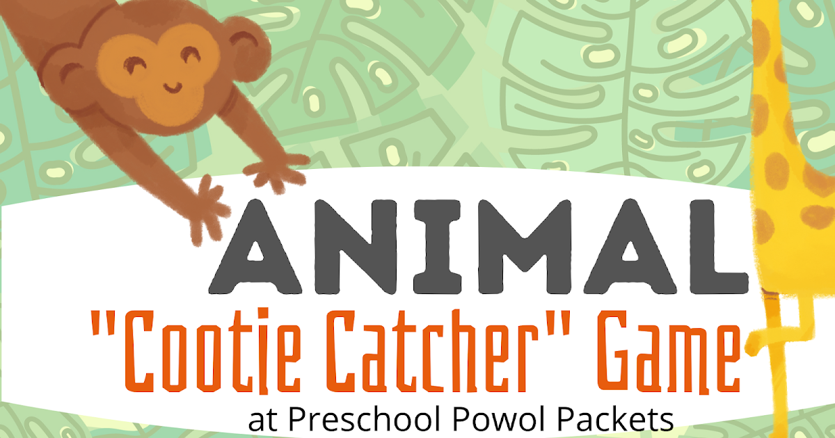 Free Animal Game -- Cootie Catcher -- Fortune Teller | Preschool Powol  Packets