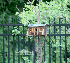 Metal Junk Sculpture Bird House, Bliss-Ranch.com