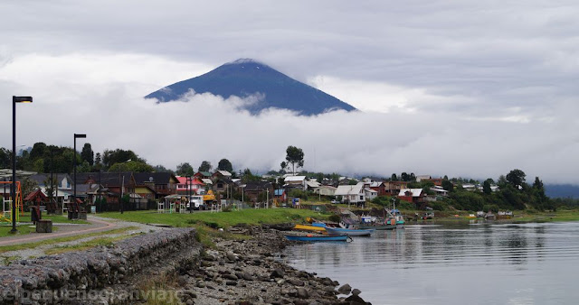 hornopiren, caleta, nubes,ferry, puerto, carretera austral