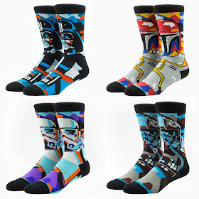 San Diego Comic-Con 2017 Exclusive Star Wars Designer Sock Collection - Darth Vader, Boba Fett, Stormtrooper & TIE Fighter Pilot