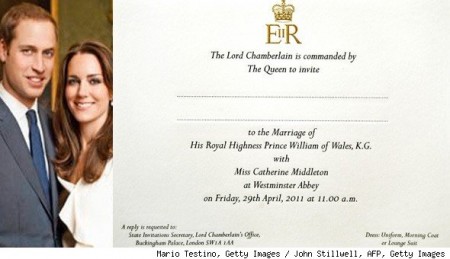 Royal Wedding Invitation William