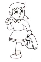  Mewarnai Gambar Tokoh Kartun Doraemon dan Kawan Kawan 