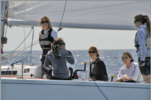J/80 women's sailing team - training