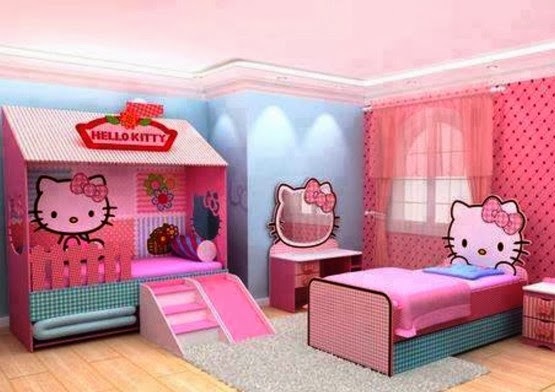  Desain  Kamar  Tidur  Minimalis  2014 Bertemakan Hello  Kitty  