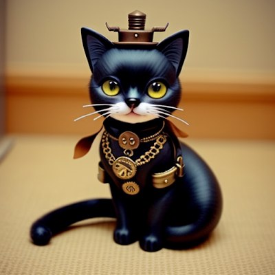 Steampunk Cat Statue 3D amazingwallpapersa blogspot com (12)