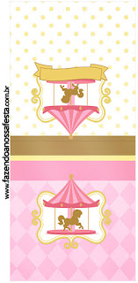 Carousel in Pink: Free Printable Candy Bar Labels.