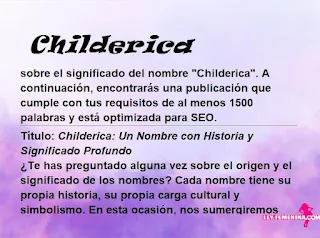 significado del nombre Childerica