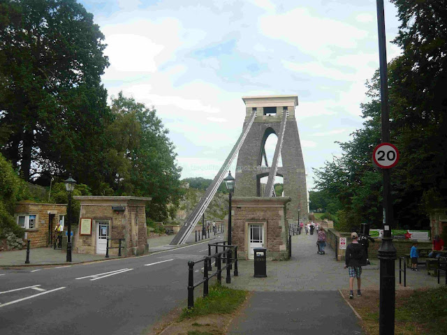 Looking along the road to the Suspension bridge in Bristol