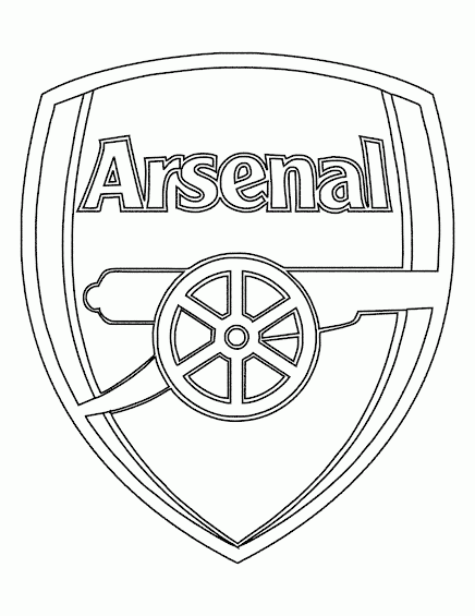 Mewarnai Gambar Logo Klub Arsenal - Contoh Anak PAUD