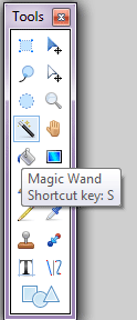 Select the magic wand tool.