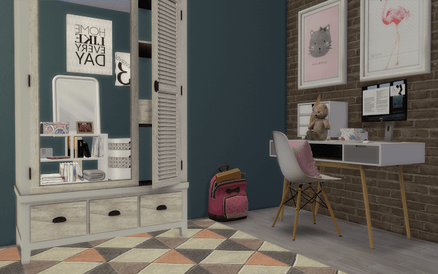 teenager bedroom Sims 4