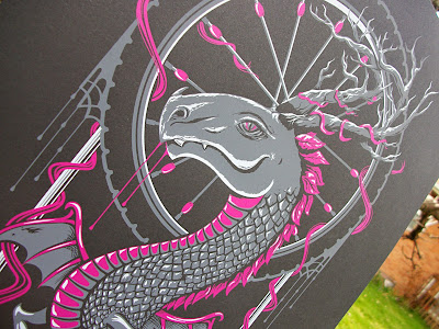 dragon silkscreen poster