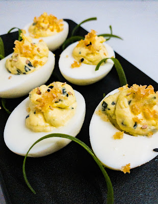 Furikake deviled eggs