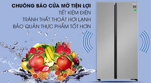 Tủ lạnh Samsung Inverter 647 lít RS62R5001M9/SV