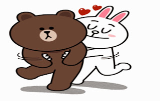 sticker line brown and cony