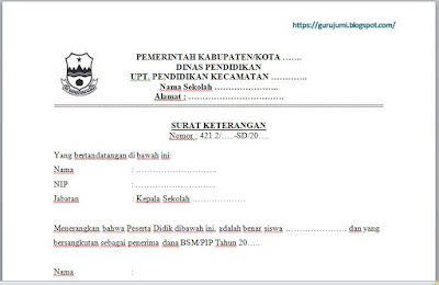 Contoh Surat Kuasa Kepala Sekolah