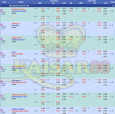 PASARAN BOLA TANGGAL 26 s/d 27 SEPTEMBER 2017