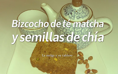 Bizcocho de té matcha y semillas de chía