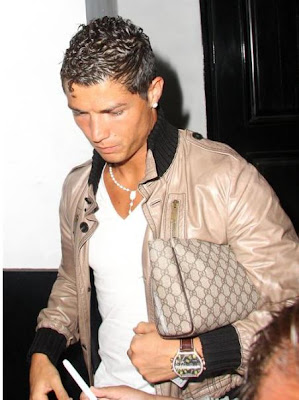Cristiano Ronaldo Cleats on Ronaldo Has Matching Gucci Jacket  Gucci Bag   Gucci Belt   And Gucci