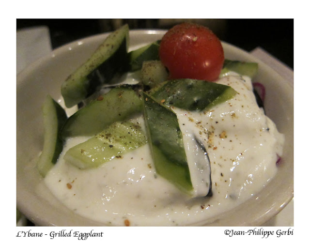 Image of Grilled eggplant with yogurt at L'Ybane in NYC, New York