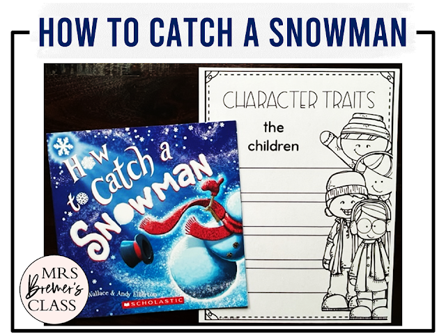 How to Catch a Snowman book activities unit with literacy printables, reading companion activities, lesson ideas, and a craft for winter in Kindergarten and First Grade