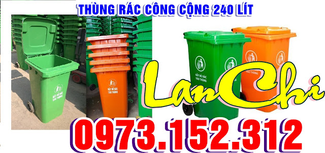 Thùng rác công cộng 240 lít, thùng rác công cộng