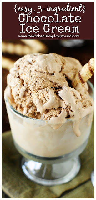  slow H2O ice cream it volition live on inwards the comforts of my novel habitation Easy 3-Ingredient Chocolate Ice Cream {no motorcar needed}
