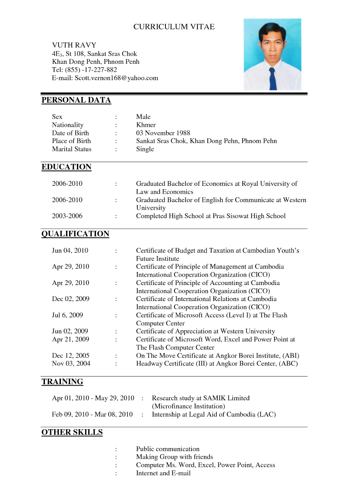 CARA MEMBUAT CV DALAM BAHASA INGGRIS DENGAN BAIK DAN BENAR 