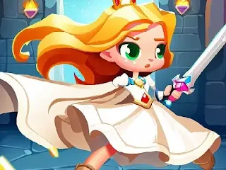 لعبة البطل منقذ الأميرة من برج الكنز Rescue 2D Princes