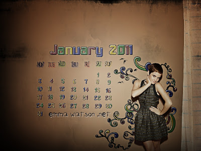 wallpaper 2011 calendar. Emma Watson 2011 Calendar