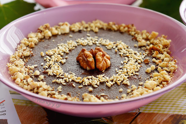 Grape Molasses Semolina Pudding-Moustalevria