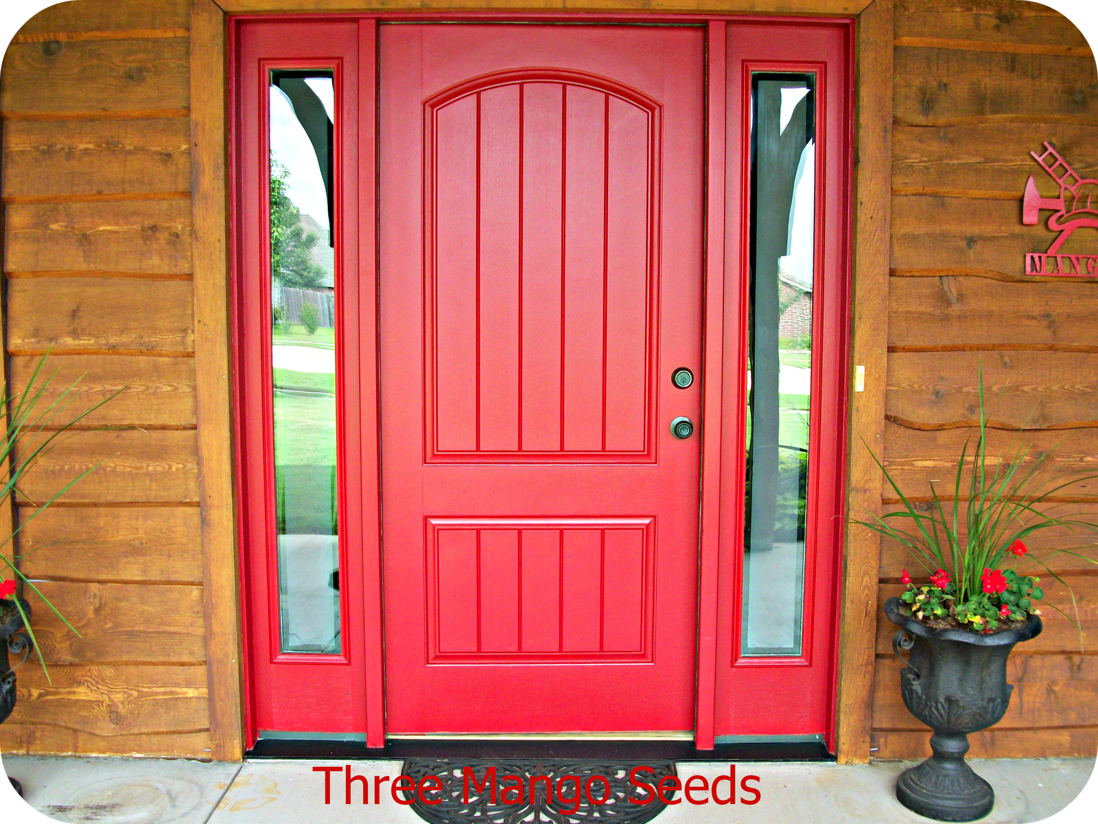 front door color images Red Front Door with Side Lights | 1600 x 1200