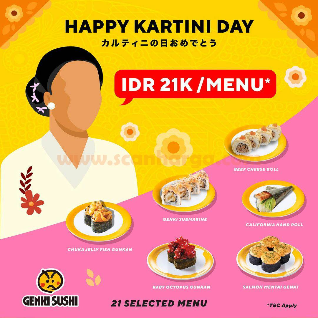 Promo Genki Sushi Hari Kartini - Spesial Menu Serba Rp. 21.000
