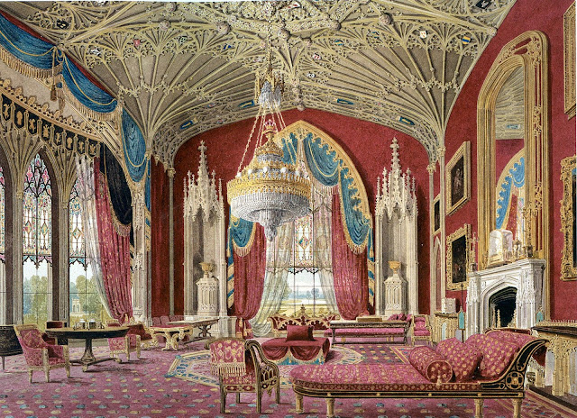 The Drawing Room at Eaton Hall, Cheshire, 1826.