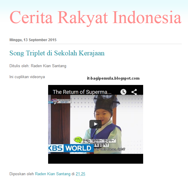 Cara Upload Video di Blogspot