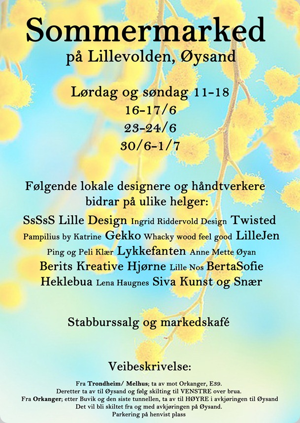 Sommermarked 2012 Plakat A4 bilde