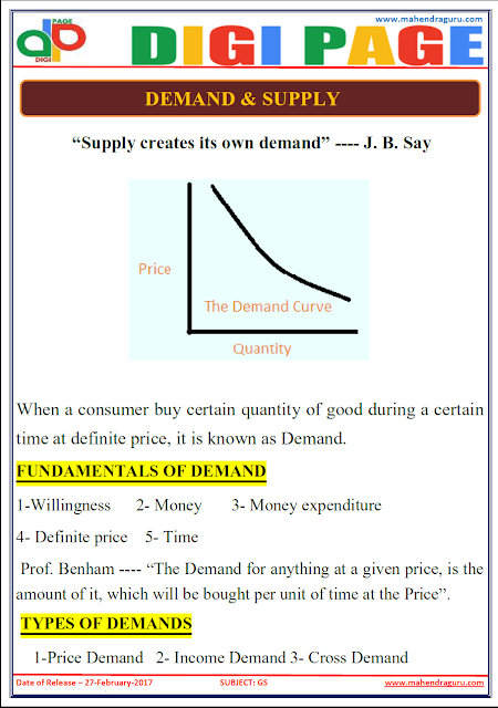 DP | DEMAND & SUPPLY | 27 - FEB - 17 | IMPORTANT FOR SBI PO  